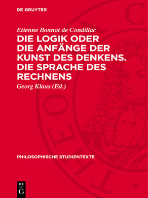cover image of Die Logik oder die Anfänge der Kunst des Denkens. Die Sprache des Rechnens